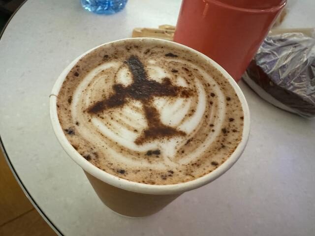 Muscat Airport Interior　Coffee Latte Art 马斯喀特机场拉花拿铁